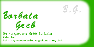 borbala greb business card